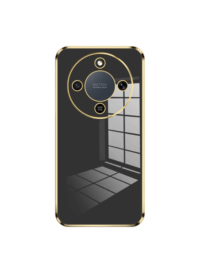 ICARLUS For Honor X9d 5G Case Glossy Electroplating TPU Protective Cover Gold-Black - Image 2