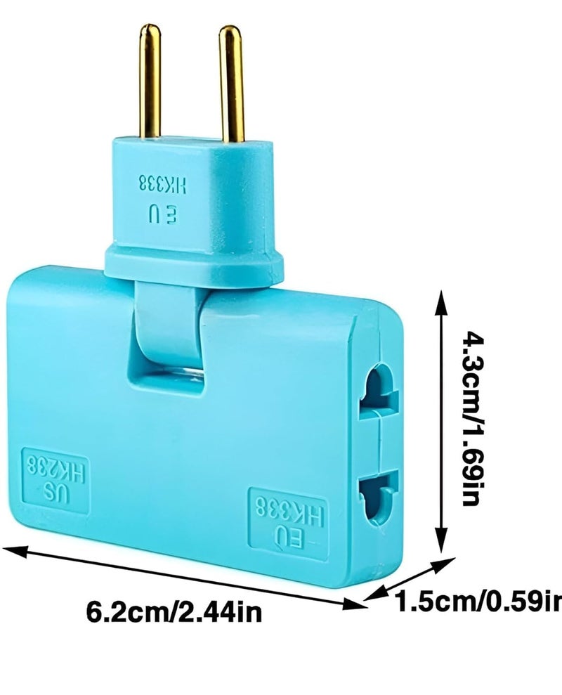Flavorhaus 3 in 1 Rotatable Socket Converter Extension Travel Converter Socket Portable Charging Sockets Power Plug Adapter with Foldable forTravelHomeOffice - Image 4