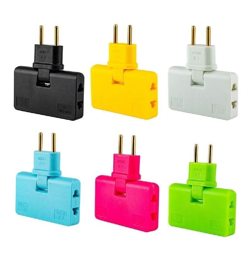 Flavorhaus 3 in 1 Rotatable Socket Converter Extension Travel Converter Socket Portable Charging Sockets Power Plug Adapter with Foldable forTravelHomeOffice - Image 3