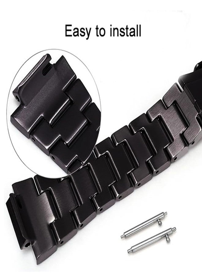LDDAL 316L Stainless Steel Watch Band and Bezel Compatible with Casio GWM-5610 Watch Mod Kit Replacement (black) - Image 5