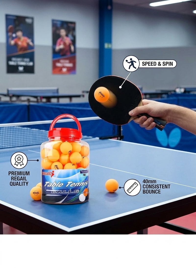 REGAIL Pack of 60 Table Tennis Balls – Durable Ping Pong Balls for Indoor & Outdoor Play, Training, Practice & Tournament Use - Image 3