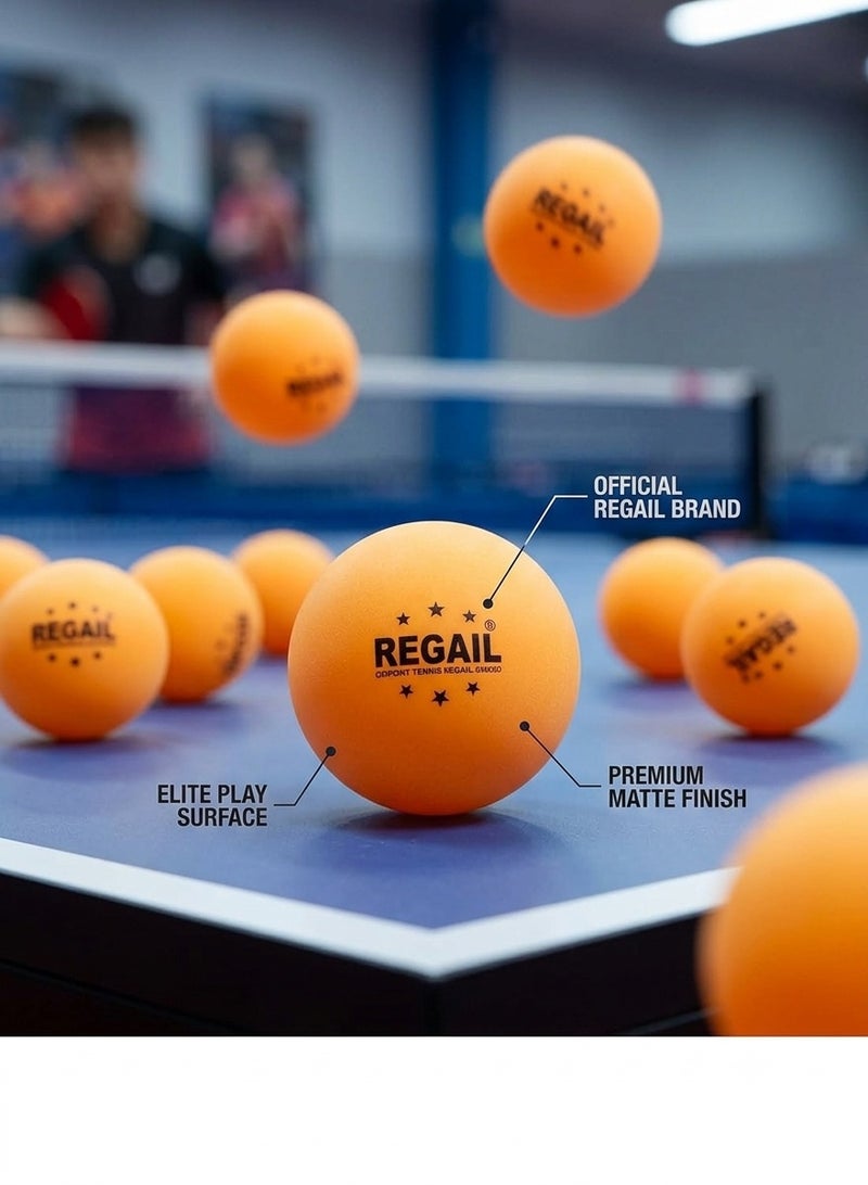 REGAIL Pack of 60 Table Tennis Balls – Durable Ping Pong Balls for Indoor & Outdoor Play, Training, Practice & Tournament Use - Image 5