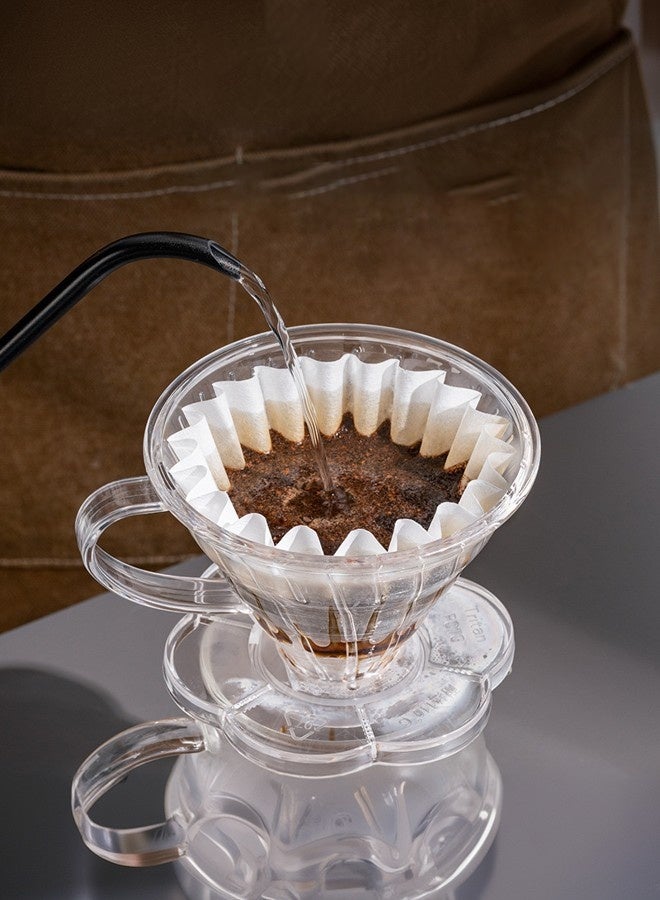 100 Count Wavy Drip Coffee Paper Filters for Traditional American Coffee Maker, 8-12 Cup Capacity, White - Image 3