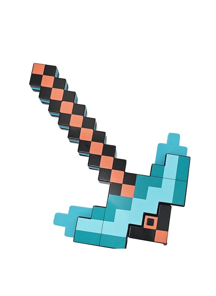 MINECRAFT - Minecraft Video Game Toy Sword and Pickaxe 2 in 1 Transforming Toy With Sound and Light Effects, Gift for Kids - Image 1
