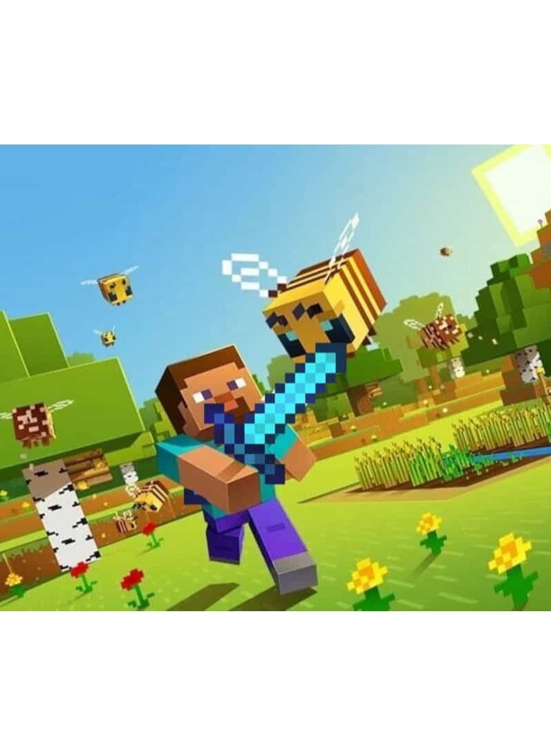 MINECRAFT - Minecraft Video Game Toy Sword and Pickaxe 2 in 1 Transforming Toy With Sound and Light Effects, Gift for Kids - Image 1