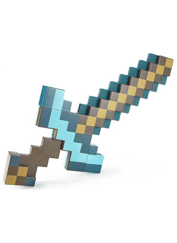 MINECRAFT - Minecraft Video Game Toy Sword and Pickaxe 2 in 1 Transforming Toy With Sound and Light Effects, Gift for Kids - Image 1