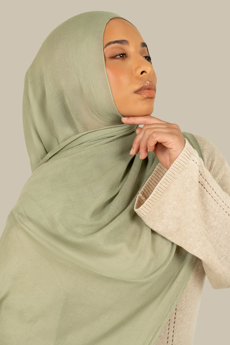 Silqrose  Sage Cotton Modal Hijab - Mini for Women | Best Price UAE
