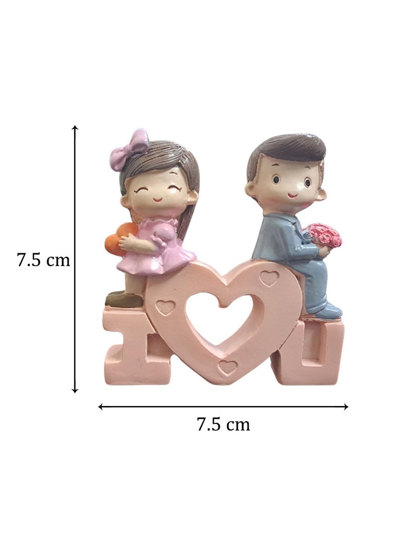Saugat Traders - Saugat Traders Valentine Day Gift for Girlfriend, Boyfriend - Couple Showpiece, Greeting Card and Chocolate - Anniversary - New Year - Love Gift - Image 1