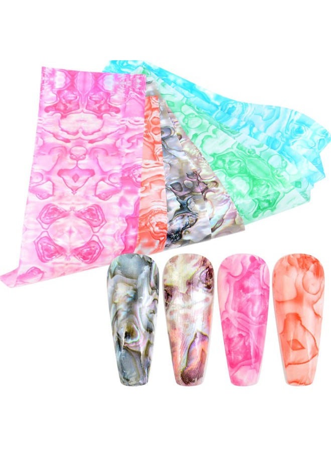 JERCLITY 150 Pieces Nail Art Foil Transfer Sticker Set Marbling Flower Leopard Print Nail Polish Foil Adhesive Decals for Women Girls DIY Nail Art Decoration(1.57inchs*7.87inchs ) - Image 2
