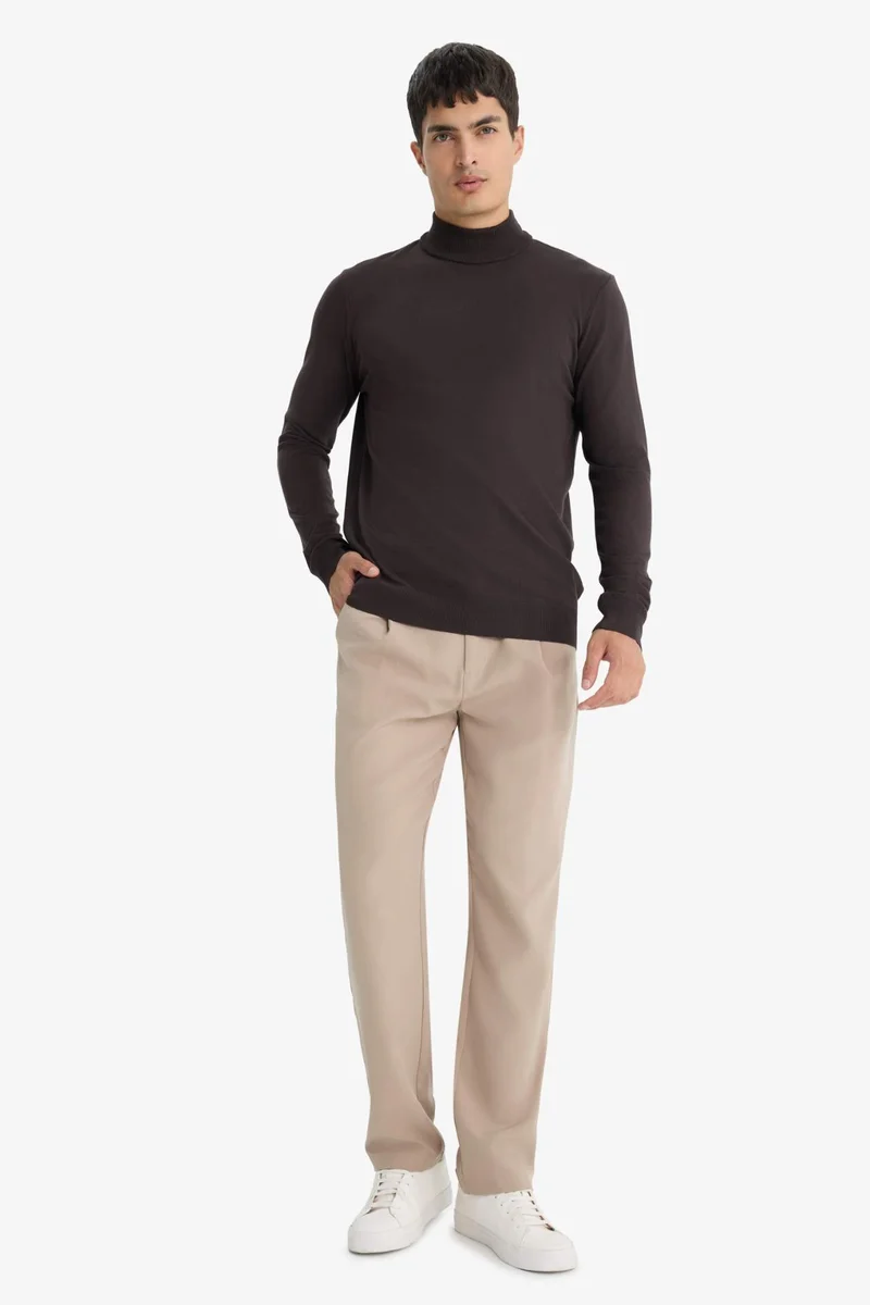 ديفاكتو Regular Fit Turtleneck Premium Knit Pullover