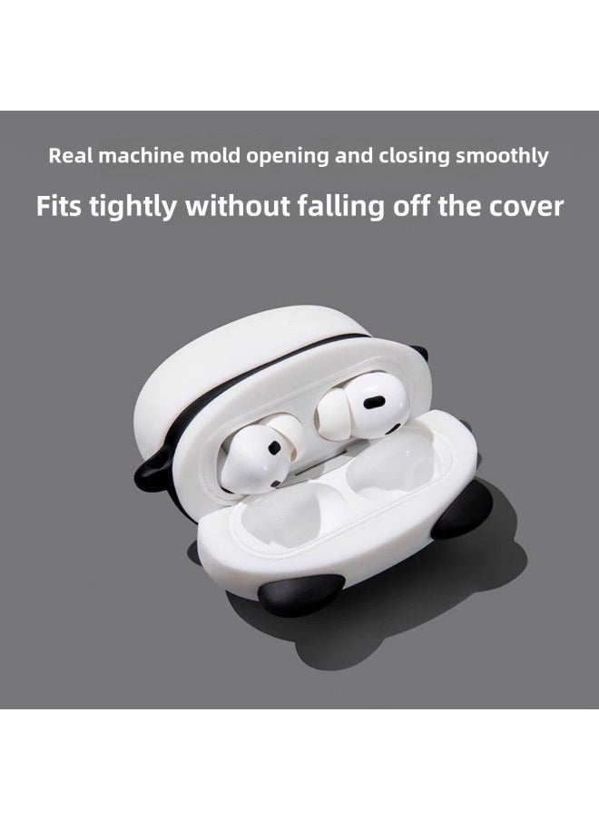 Generic - Cute Panda Earphone Case AirPodsPro2 Generation Protective Case 4 Generation Apple Earphone Case AirPods3 Generation Case-Color:Pa Pa Pa Panda-Applicable Models:Airpods 3rd Generation - Image 1