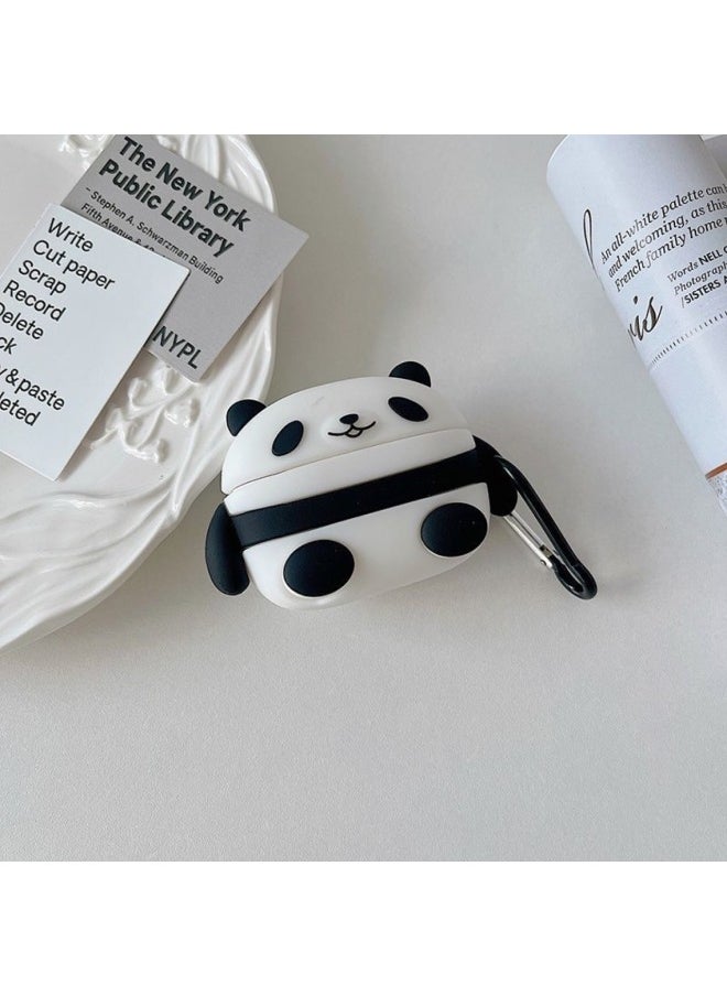 Generic - Cute Panda Earphone Case AirPodsPro2 Generation Protective Case 4 Generation Apple Earphone Case AirPods3 Generation Case-Color:Pa Pa Pa Panda-Applicable Models:Airpods 3rd Generation - Image 1