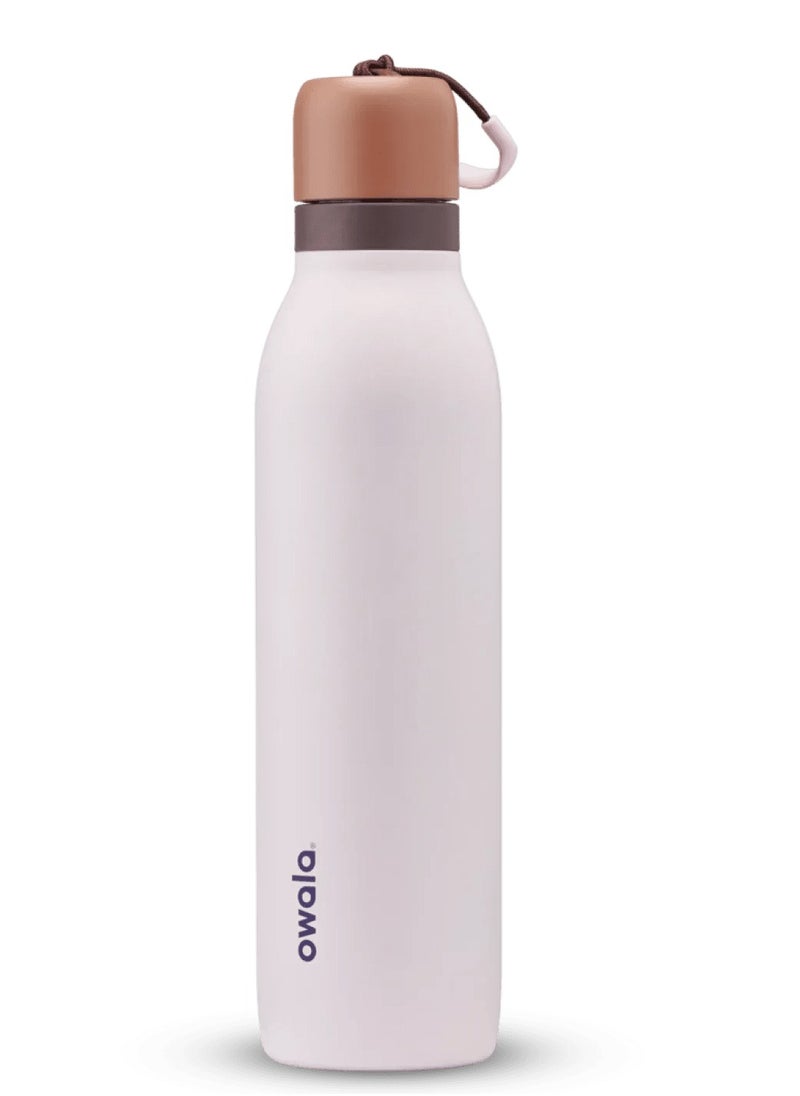 Owala Solid Thermos Flask Stainless Steel Kettle with Lid Large Capacity Ice Coffee Cup Portable Travel Home Summer Water Bottle (24OZ) 