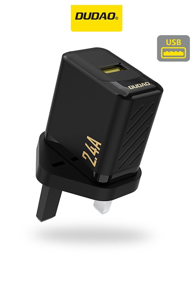 DUDAO Fast Charger USB Power Adapter, with Smart Chip, 9-Layer Safety Protection, Low Temperature Charging, Global Voltage (100-240V), Compact Wall Charger for iPhone, Samsung, iPad, AirPods, Switch - Image 1