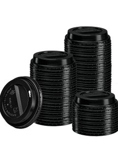 QUALITY 100 Count Disposable Plastic Dome Lids for 8oz Hot Coffee Cup  - Image 1