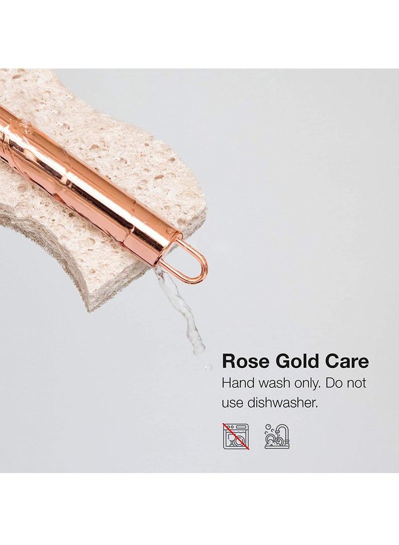 Arabest 7-Piece Kitchen Gadget Set Copper Coated Stainless Steel Appliances with Soft Touch Nylon Black Handles (Black) - Image 5