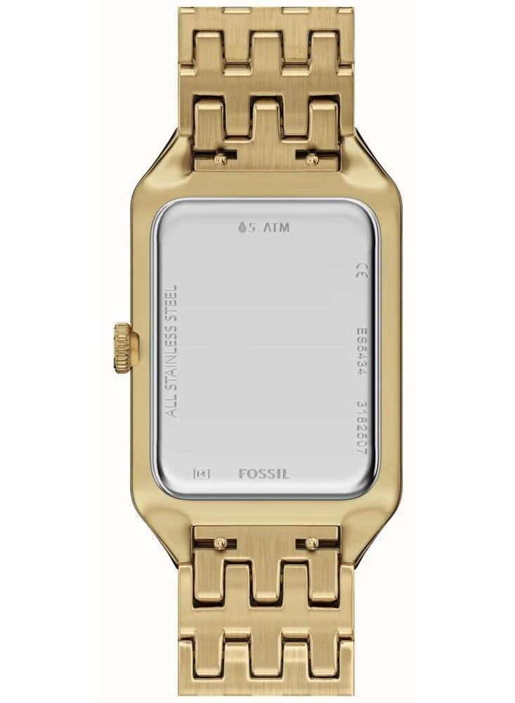 FOSSIL Women ES5434 Raquel Three-Hand Date Gold-Tone Stainless Steel Watch - Image 4