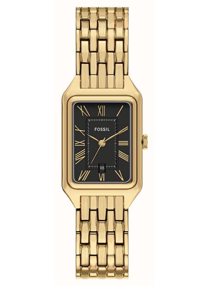 FOSSIL Women ES5434 Raquel Three-Hand Date Gold-Tone Stainless Steel Watch - Image 1