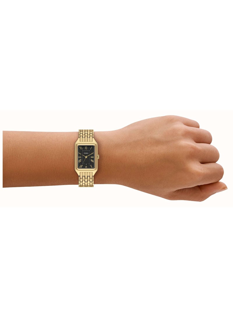 FOSSIL Women ES5434 Raquel Three-Hand Date Gold-Tone Stainless Steel Watch - Image 5