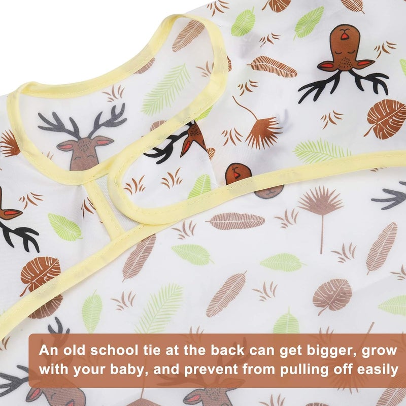 Accmor 3 Pack Long Sleeve Baby Bibs, Waterproof Sleeved Bib, Toddler Soft Bib for 24-36 Months - Image 4