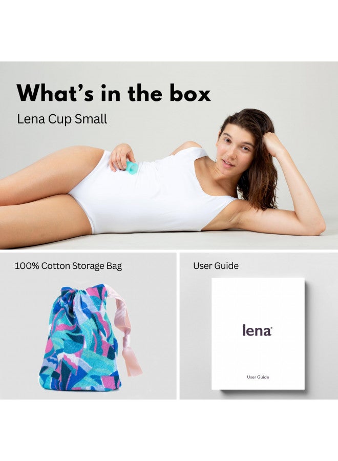 Lena Lena Menstrual Cup | Reusable Beginner Period Cup | 12h Wear | Tampon, Pad, and Period Disc Alternative | Capacity of 3 Super Tampons | HAS or FSA Eligible | BPA Free Silicone Cup (Pink, Small) - Image 2