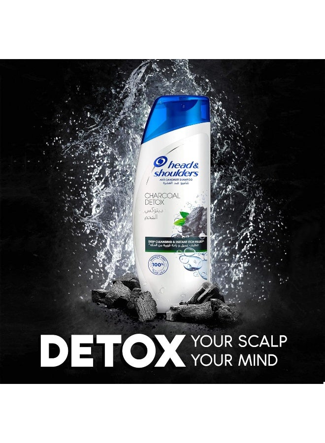 Head & Shoulders Anti-Dandruff Shampoo, Oxygenated Charcoal Detox, 100% Dandruff Free, 600ml - Image 2