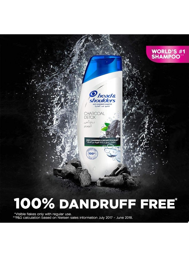 Head & Shoulders Anti-Dandruff Shampoo, Oxygenated Charcoal Detox, 100% Dandruff Free, 600ml - Image 3