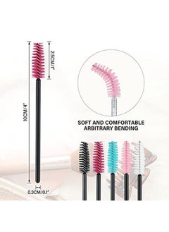 g2plus Able Eyelash Mascara Brushes Wands Applicator Makeup Kits 100 Pack (Multicolored)  - Image 2