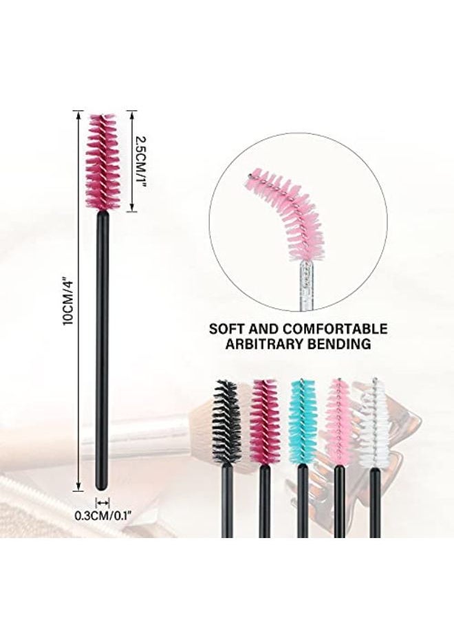g2plus Able Eyelash Mascara Brushes Wands Applicator Makeup Kits 100 Pack (Multicolored)  - Image 2