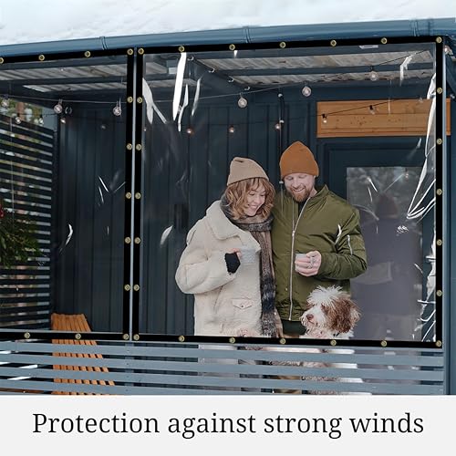 GREEN DECOR Waterproof Transparent Clear PVC Tarps Canopy Cover with Rust-Proof Eyelet & Polyester Band Used for Indoor and Outdoor Area for Dust, Ac, Wind & Rain(6 X 20 Feet, Pack of 1 Piece - Image 3