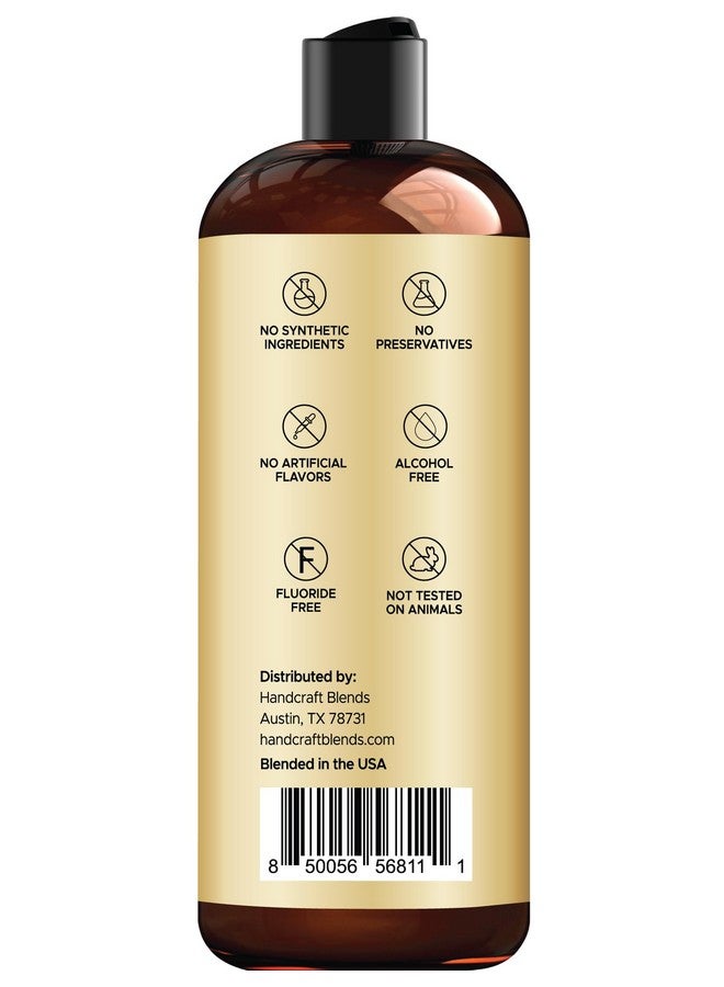 handcraft Blends - Handcraft Coconut Oil Pulling For Teeth And Gums With Peppermint Oil - Organic Coconut Oil Pulling Oil Mouthwash For Fresh Breath, Oral Health And Cleaner Teeth And Gums - 8 Fl Oz - Image 1