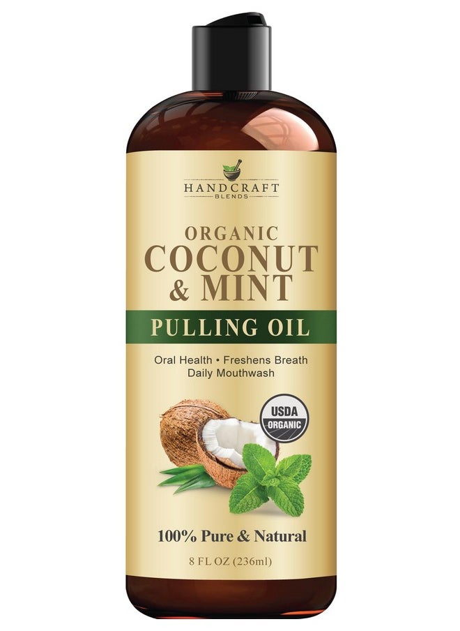 Handcraft Coconut Oil Pulling For Teeth And Gums With Peppermint Oil - Organic Coconut Oil Pulling Oil Mouthwash For Fresh Breath, Oral Health And Cleaner Teeth And Gums - 8 Fl Oz - pzsku/ZE50DBE50E7E3EF000783Z/45/_/1735214652/d06a5aea-b0da-4948-864d-927f24829442