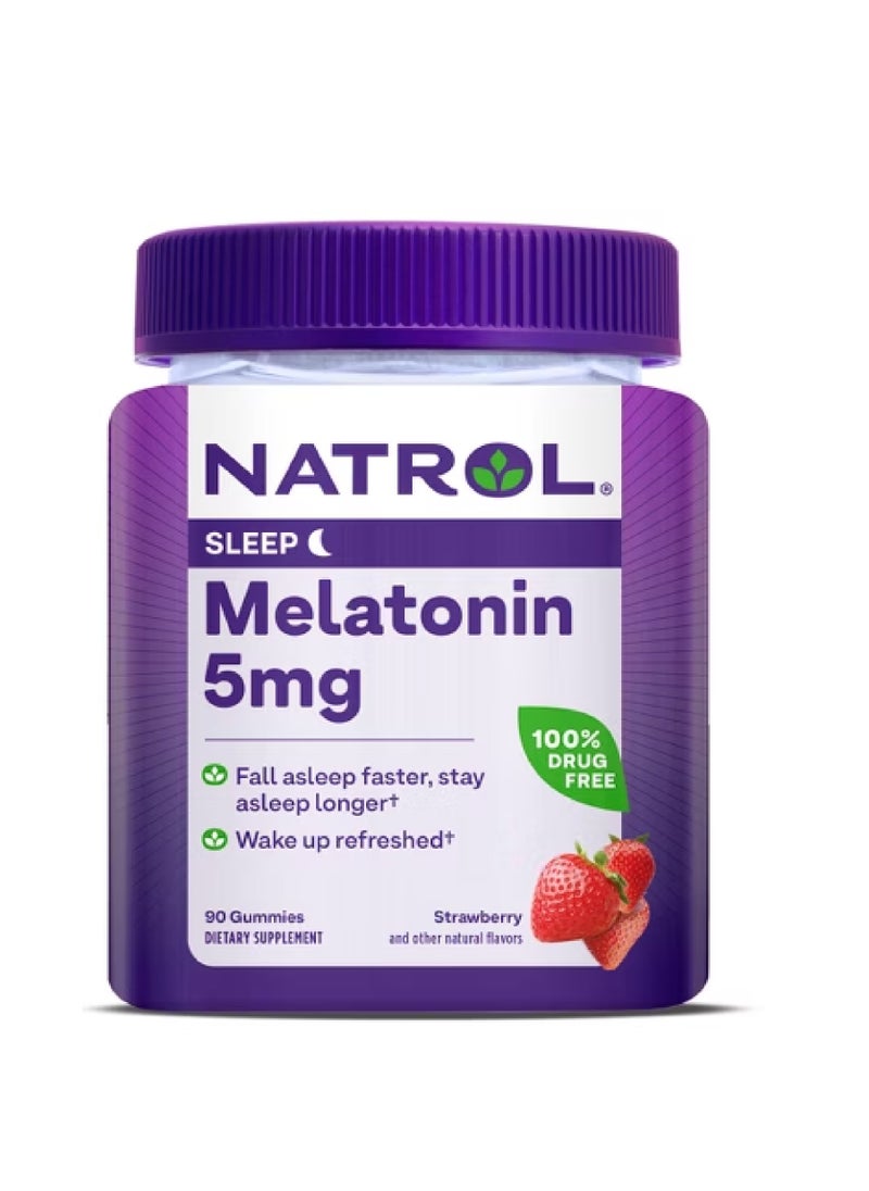 Vitamin NATROL MELATONIN 5MG GUMMIES 90'S(STRAWBERRY) 