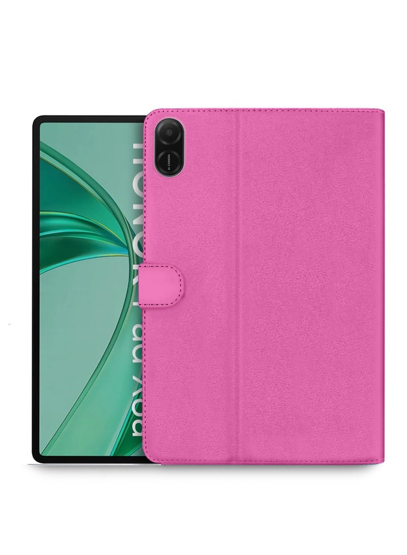 اوميكر غطاء واقٍ بحافة مغناطيسية قابل للطي من الجلد الصناعي لجهاز Honor Pad X8a 2024 (11 بوصة) - وردي - Image 1