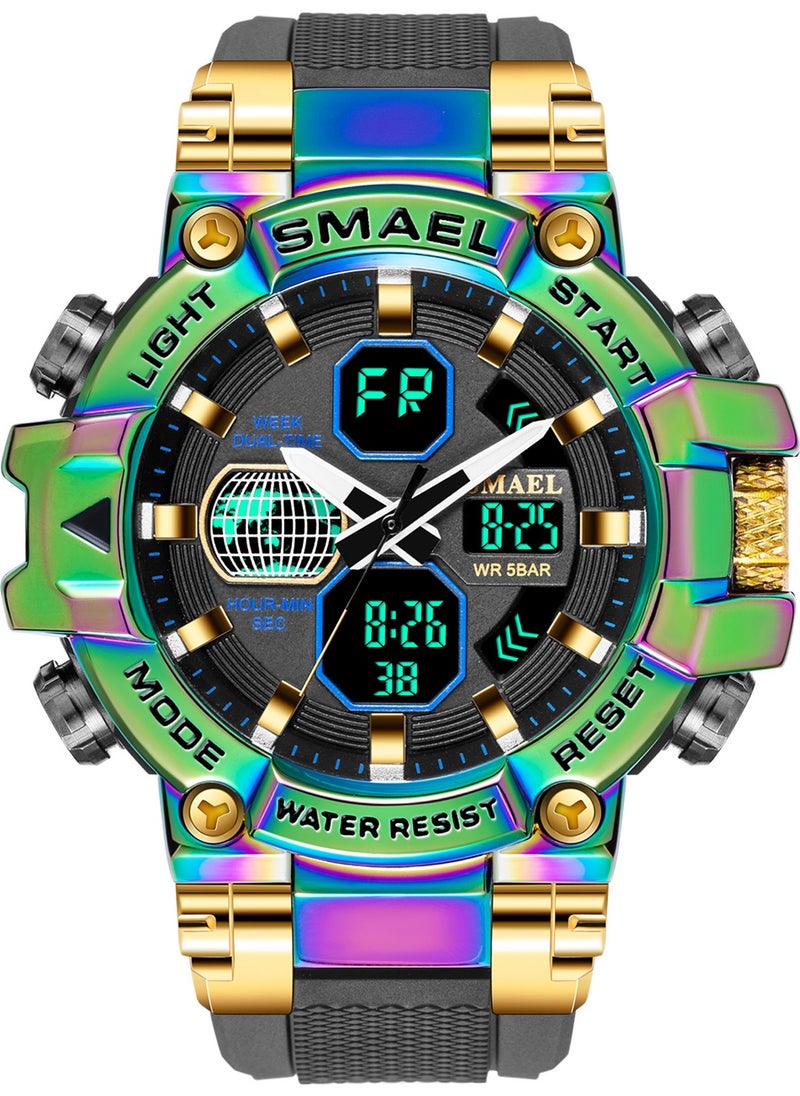 SMAEL Colorful alloy watch men's outdoor sports waterproof multi-function electronic watch  - Image 1