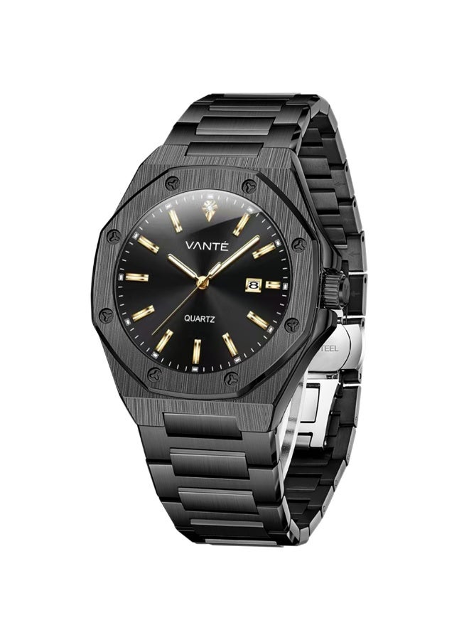 VOGUE VENUE VANTE Series Men's Luxury Sport Watch Set: Octagon Chronograph & All-Black Quartz by VOGUE VENUE-VNT016 - Image 1