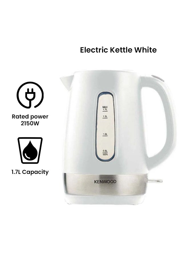 KENWOOD Cordless Electric Kettle With Auto Shut-Off & Removable Mesh Filter 1.7 L ZJP00.000WH White - Image 3