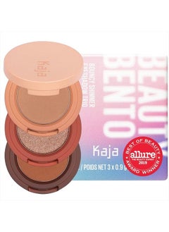 KAJA Beauty Bento Collection - Bouncy Eyeshadow Trio | Warm Honey Tones, Travel Size, 10 Spiked Ginger, 2019 Allure Best of Beauty Award, 0.03 Oz  - Image 1