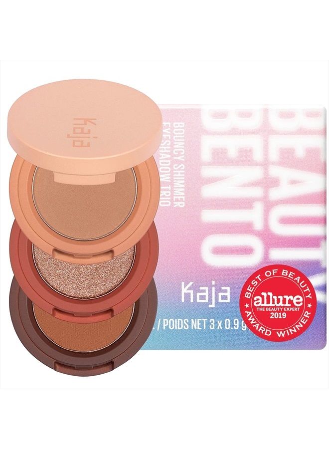 KAJA Beauty Bento Collection - Bouncy Eyeshadow Trio | Warm Honey Tones, Travel Size, 10 Spiked Ginger, 2019 Allure Best of Beauty Award, 0.03 Oz - Image 1