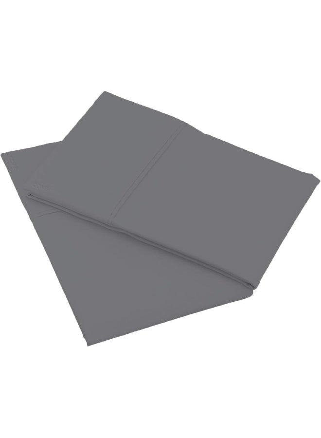 TREND BEDDING MART TBM Oversize Pillow Case Grey Queen Extra Large Fits Even The Fluffiest Pillows Including The Pancake Pillow Sleeve Style Extra Tall Pillowcase 100% Egyptian Cotton 600 Thread Count  - Image 2