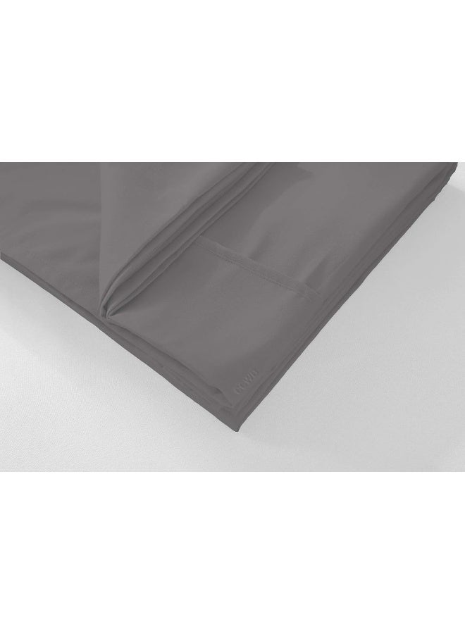 TREND BEDDING MART TBM Oversize Pillow Case Grey Queen Extra Large Fits Even The Fluffiest Pillows Including The Pancake Pillow Sleeve Style Extra Tall Pillowcase 100% Egyptian Cotton 600 Thread Count  - Image 3