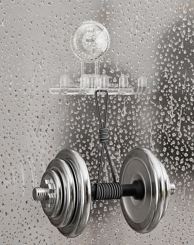 Zikra 2Pcs Heavy Duty Suction Cup Hooks Multi-Purpose Wall Hooks for Bathroom Kitchen & Phone Holder âStrong Hold for Towels Brushes Keys & More - Image 4