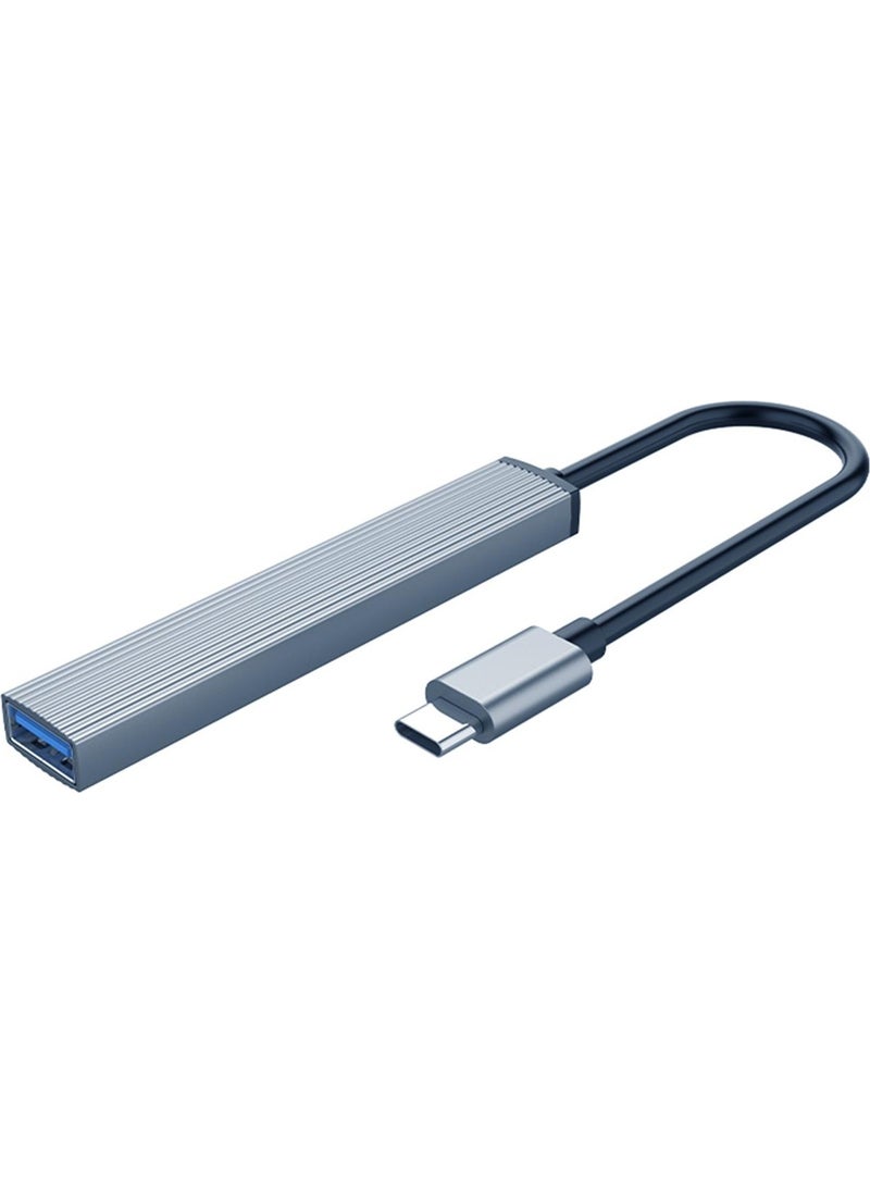 Orico - Type-C To Usb3.0 4 Port Multiplexer Hub Aluminum - Image 1