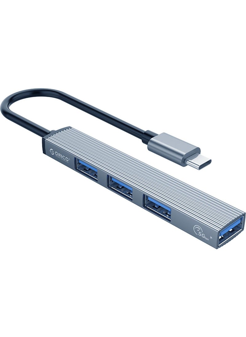 Orico - Type-C To Usb3.0 4 Port Multiplexer Hub Aluminum - Image 1
