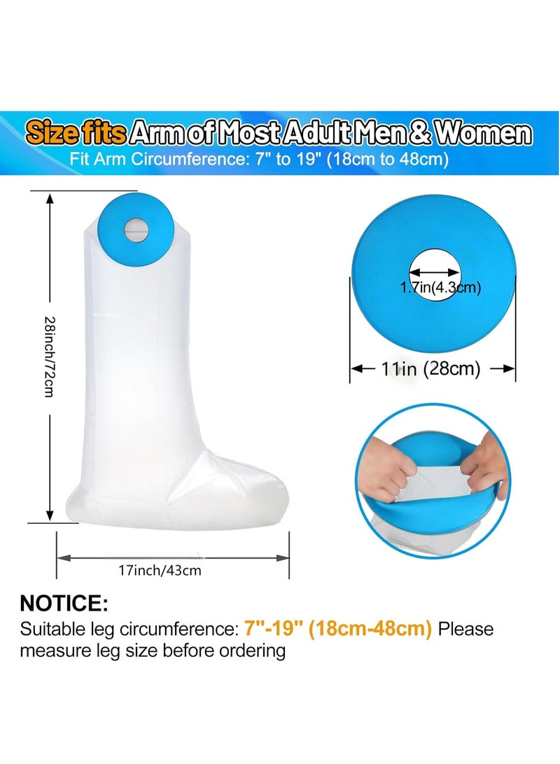 DUNISO Waterproof Cast Cover Long Leg Child For Shower Bath,Wound Barrier Bandage Protector, Watertight Cast Bag For Kids Foot L (43*72cm) - Image 2