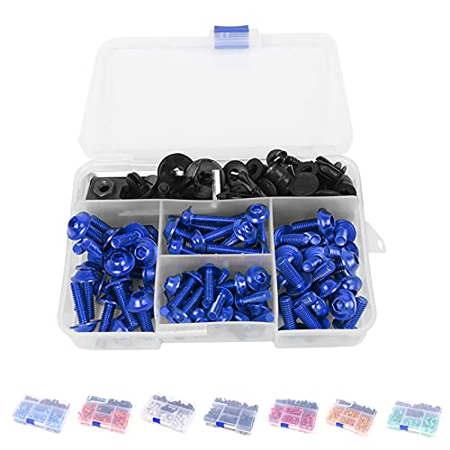 BAIONE Motorcycle Fairing Bolt Kit Screws Fasteners Fixing Sportbike for Yamaha Honda Kawasaki Suzuki BMW, Mounting Kits Washers Nuts Screws Clips Assortment - Image 1