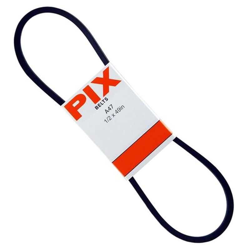 Pix A47/4L490 Wrapped Construction V-Belt, 49" OC | A/4L Section, 1/2" Width | Heavy-Duty Rubber Drive Belt for Generators, Compressors, Pumps, Crushers, Blowers, & Rolling Mills - Image 1