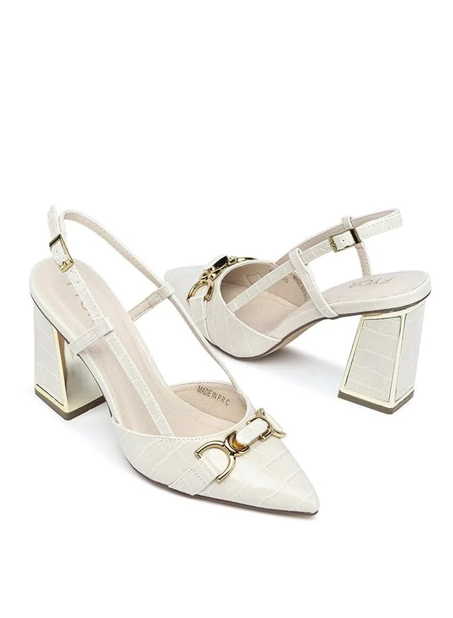 Fyor  Croc-Embossed Architectural Slingback MC 006 for Women | Best Price UAE