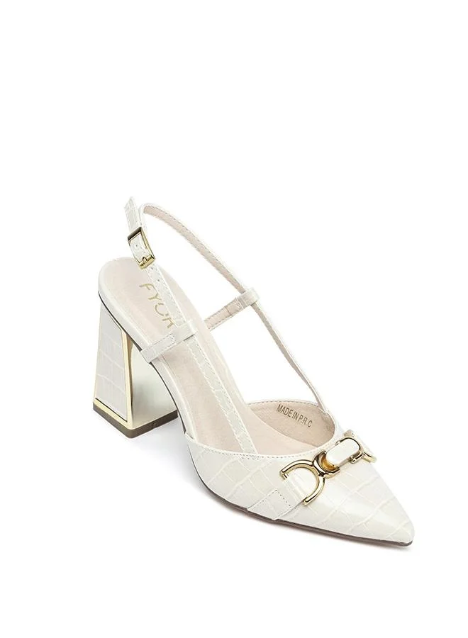 Fyor  Croc-Embossed Architectural Slingback MC 006 for Women | Best Price UAE
