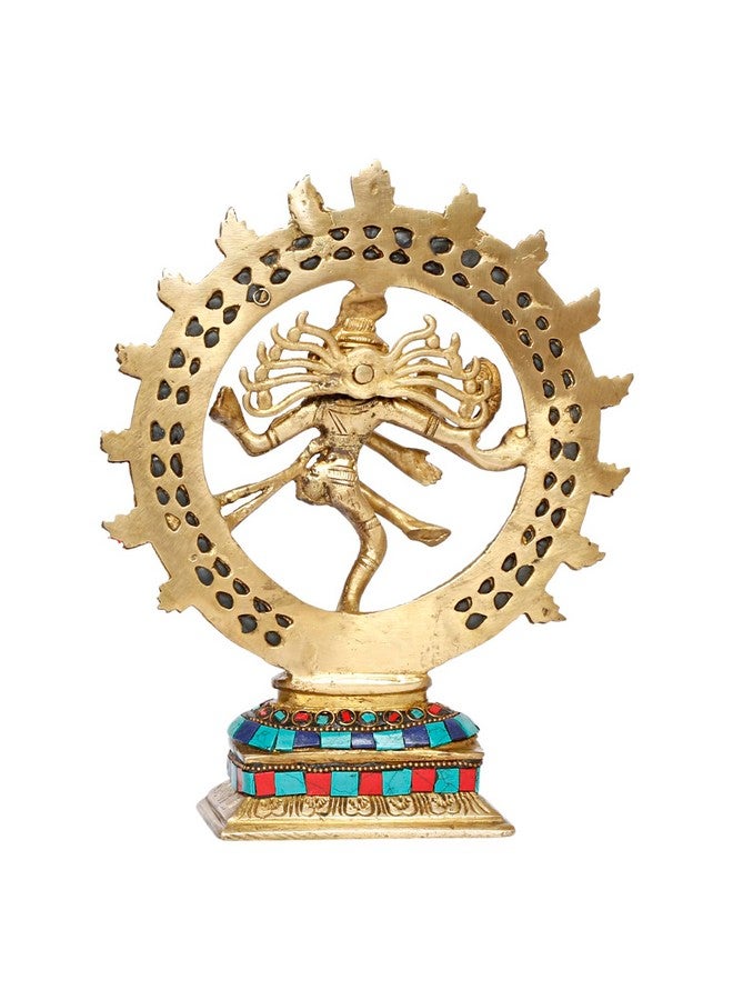 Kartique Brass Natraj Statue, 9.5 Inch Tall, Colorful Cosmic Dance Pose, Spiritual Murti for Home and Office Decor - Image 5